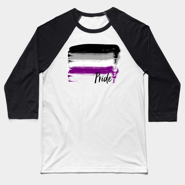 Asexual Pride Baseball T-Shirt by Lala Mew